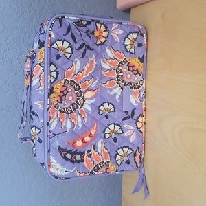 Vera Bradley Large Blush & Brush Makeup Case- Mural Garden.